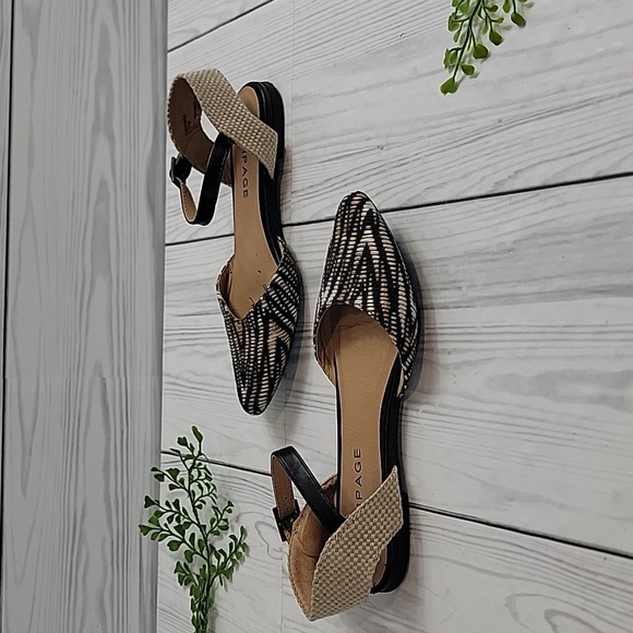 Rampage Corrinna Black and Cream Pointy Toe Flats Womens Size 6M - Picture 3 of 9